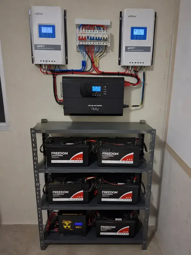 Projeto real de aluno 3 — sistema de energia solar off grid